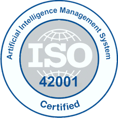 ISO 42001 certification badge